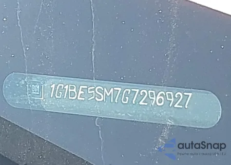 2016 Chevrolet Cruze Lt Auto from USA, damaged, VIN 1G1BE5SM7G7296927